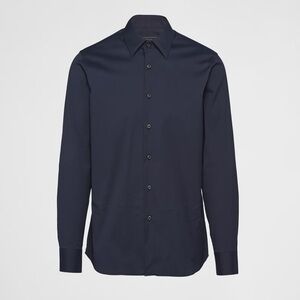 PRADA Stretch Poplin Shirt - Midnight / Navy - Size 15.5